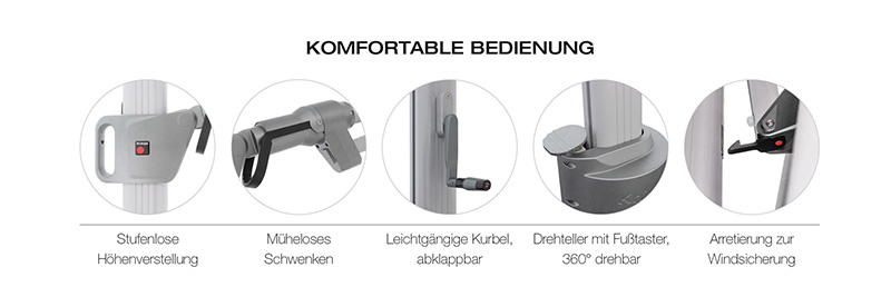 Knirps Sonnenschirme mit komfortabler Bedienung